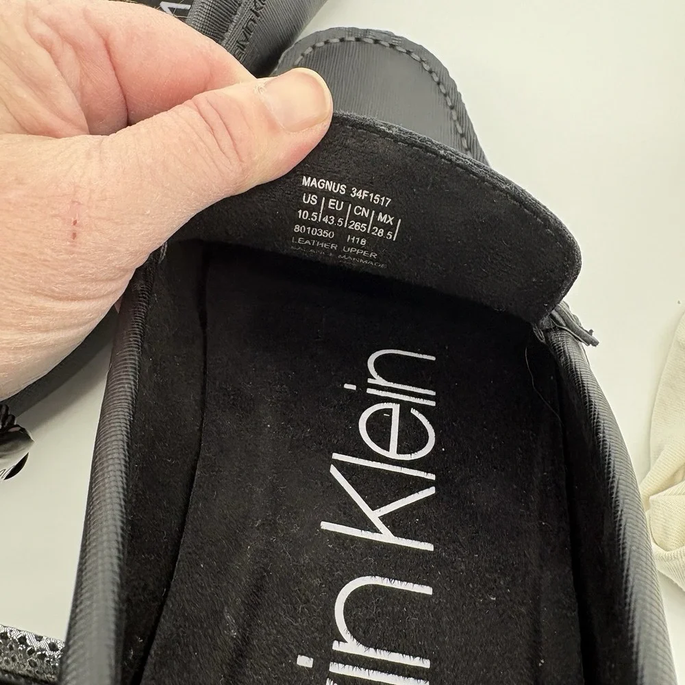 Calvin Klein Shoes Mens Size 10.5 Leather Slip On Loafers Dress Magnus‎ Buckle